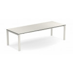 table extensible round bois emu blanc