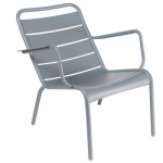 fauteuil bas luxembourg fermob gris orage