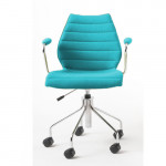 fauteuil roulettes maui soft kartell turquoise