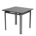 table costa 80x80cm fermob carbone