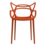 chaise masters kartell rouge orangé