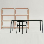 Steelwood Table Rectangulaire Design Magis Hetre et Blanc