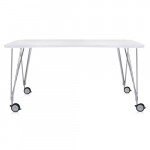 table max roulettes 160 kartell blanc