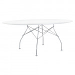 table ovale glossy kartell blanc