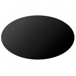 table ovale glossy kartell noir