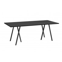 TABLE RECTANGULAIRE LOOP STAND, 200 x 92,5 cm, Noir de HAY