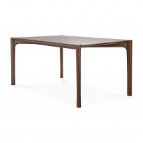 Table PI - teck vernis - brun foncé - rectangulaire, 200x95x76
