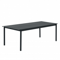 Table de jardin LINEAR STEEL de Muuto, 220 cm, Noir