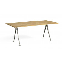 TABLE PYRAMID 02, 190 x 85 cm, Beige base, Clear lacquered de HAY