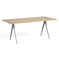 TABLE PYRAMID 02, 190 x 85 cm, Beige base, Matt lacquered de HAY
