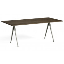 TABLE PYRAMID 02, 190 x 85 cm, Beige base, Smoked oiled de HAY