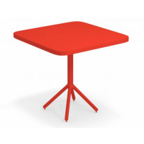 TABLE PLIANTE GRACE, 80 x 80 CM, Rouge écarlate de EMU
