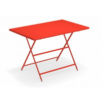 TABLE PLIANTE ARC EN CIEL, 110X70, Rouge écarlate de EMU