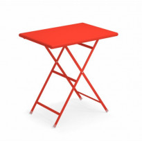TABLE RECTANGULAIRE ARC EN CIEL, 70 cm, Rouge écarlate de EMU