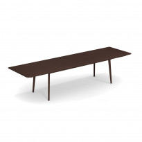 Table extensible PLUS4 de Emu, 220/330 x 90 cm, Corten