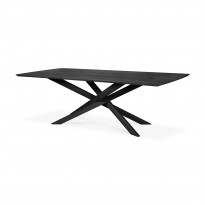 Table Mikado - chêne vernis - noir - rectangulaire d