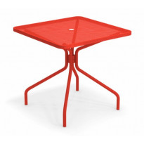 TABLE CARRÉE CAMBI, 80 x 80 cm, Rouge écarlate de EMU