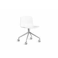 Chaise à roulettes AAC14 de Hay, Piétement aluminium, White 2.0
