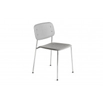 Chaise SOFT EDGE 40 de Hay, Structure chrome, Assise soft grey