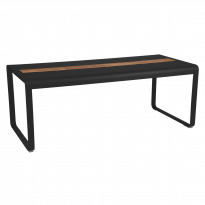 Table BELLEVIE 196 x 90 cm avec rangement de Fermob, Réglisse