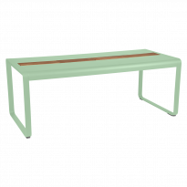 Table BELLEVIE 196 x 90 cm avec rangement de Fermob, Vert opaline