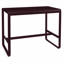 Table haute BELLEVIE de Fermob, 140 x 80, Cerise noire