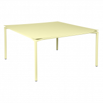 Table CALVI de Fermob, 140 x 140 cm, Citron givré