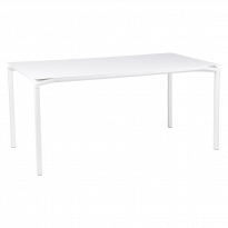 Table CALVI de Fermob, 160 x 80 cm, Blanc coton