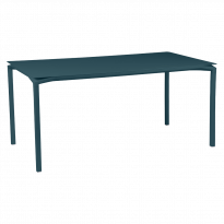 Table CALVI de Fermob, 160 x 80 cm, Bleu acapulco