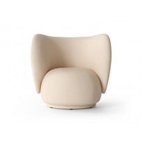 Fauteuil Lounge Chair RICO de Ferm Living, Brossé, Off White 