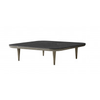 TABLE BASSE FLY SC11, Piétement chêne fumé et plateau marbre Nero marquina de &TRADITION