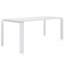TABLE FOUR OUTDOOR DE KARTELL, 3 TAILLES, BLANC