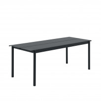 Table de jardin LINEAR STEEL de Muuto, 200 cm, Noir