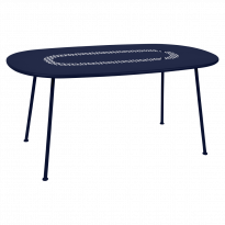 TABLE OVALE LORETTE 160 x 90 cm, Bleu abysse de FERMOB
