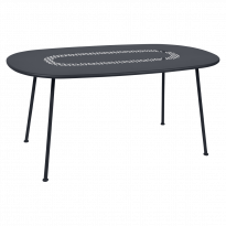 TABLE OVALE LORETTE 160 x 90 cm, Carbone de FERMOB