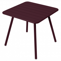 Table carrée 4 pieds LUXEMBOURG de Fermob, Cerise noire