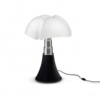 Lampe à poser PIPISTRELLO 4.0 de Martinelli Luce, LED Dimmable Bluetooth, Marron foncé