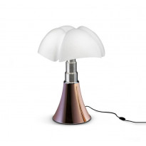 Lampe à poser MINI PIPISTRELLO LED DIMMABLE de Martinelli Luce, Cuivre brillant