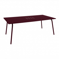 Table haute MONCEAU de Fermob, 194x94x74, Cerise noire