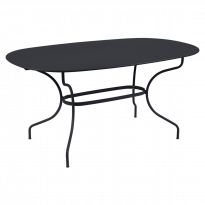 TABLE OVALE OPÉRA + 160x90 CM, Carbone de FERMOB