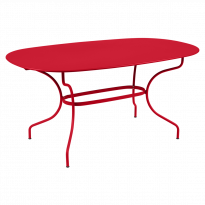 TABLE OVALE OPÉRA + 160x90 CM, Coquelicot de FERMOB