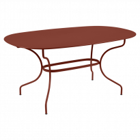 TABLE OVALE OPÉRA + 160x90 CM, Ocre rouge de FERMOB