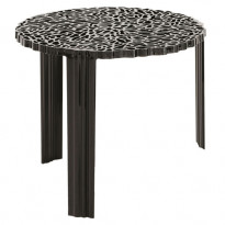 TABLE BASSE T-TABLE, 44 cm, Noir opaque de KARTELL