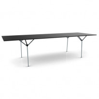 TABLE OFFICINA, 240 x 95 cm, Galvanisé / acier verni noir de MAGIS