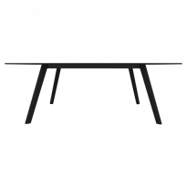 TABLE PILO, 200 x 90 cm, Piétement verni noir / plateau noir de MAGIS