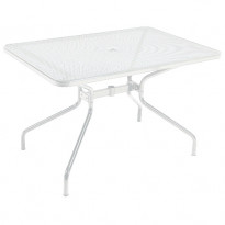 TABLE RECTANGULAIRE CAMBI, 120 x 80 cm, Blanc mat de EMU