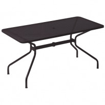 TABLE RECTANGULAIRE CAMBI, 140 x 80 cm, Noir de EMU