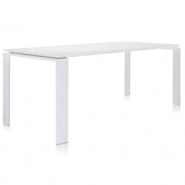 TABLE FOUR OUTDOOR 223 X 79 CM DE KARTELL, BLANC