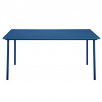 Table PATIO rectangulaire de Tolix, 140 x 80 cm, Bleu océan