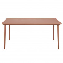 Table PATIO rectangulaire de Tolix, 160 x 100 cm, Rose fumé
